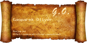 Gasparek Olivér névjegykártya
