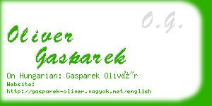 oliver gasparek business card